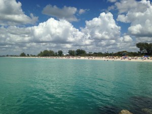View of North Jetty Beach from the North Jetty.